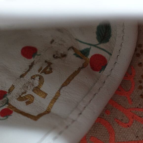 Keds x Rifle Paper Co. Kickstart Leather White Red Strawberry Low Top Sneakers - Picture 12 of 15